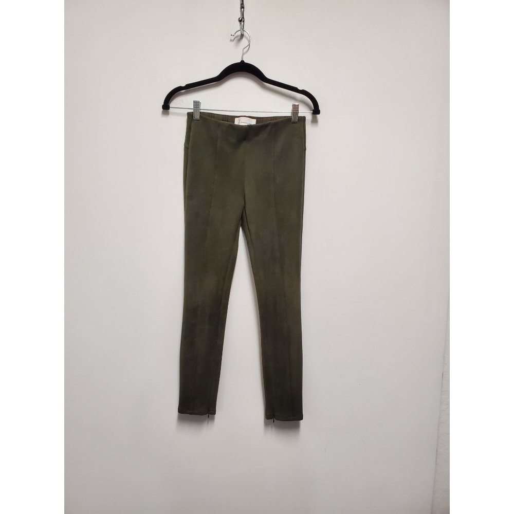 Anthropologie Faux Suede Leggings Hunter Green Size 24P - Picture 2 of 8